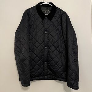 BARBOUR Men's Classic Tartan Thurland Quilt insulated coat jacket sz L Navy